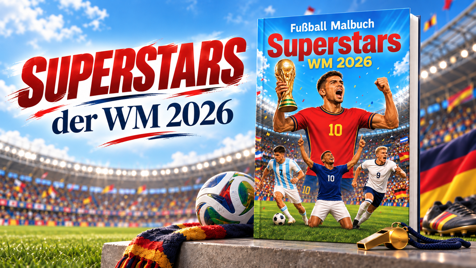Fußball – große Momente zum Ausmalen