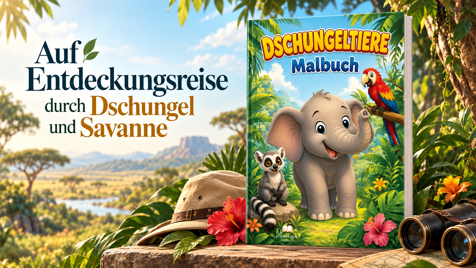 Dschungeltiere – ein tierisches Ausmalabenteuer